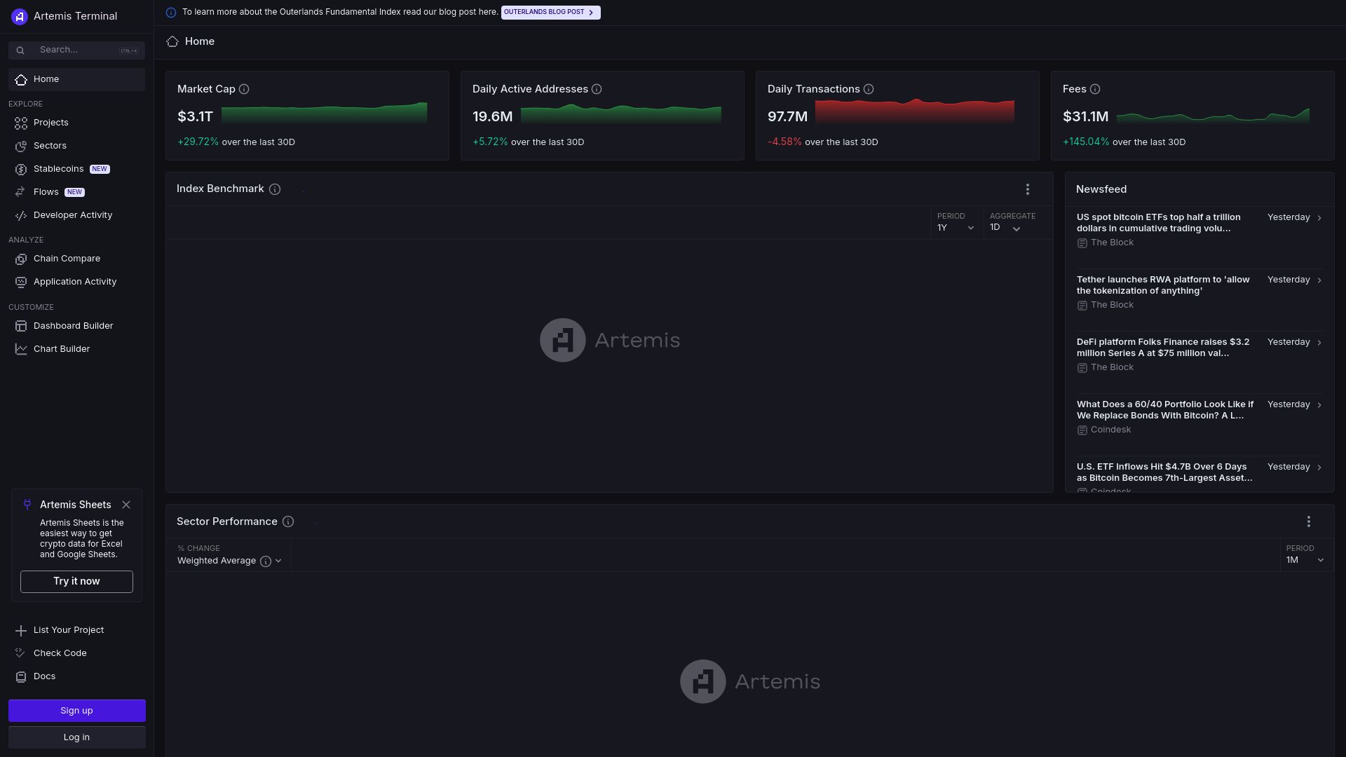 Artemis Dashboard