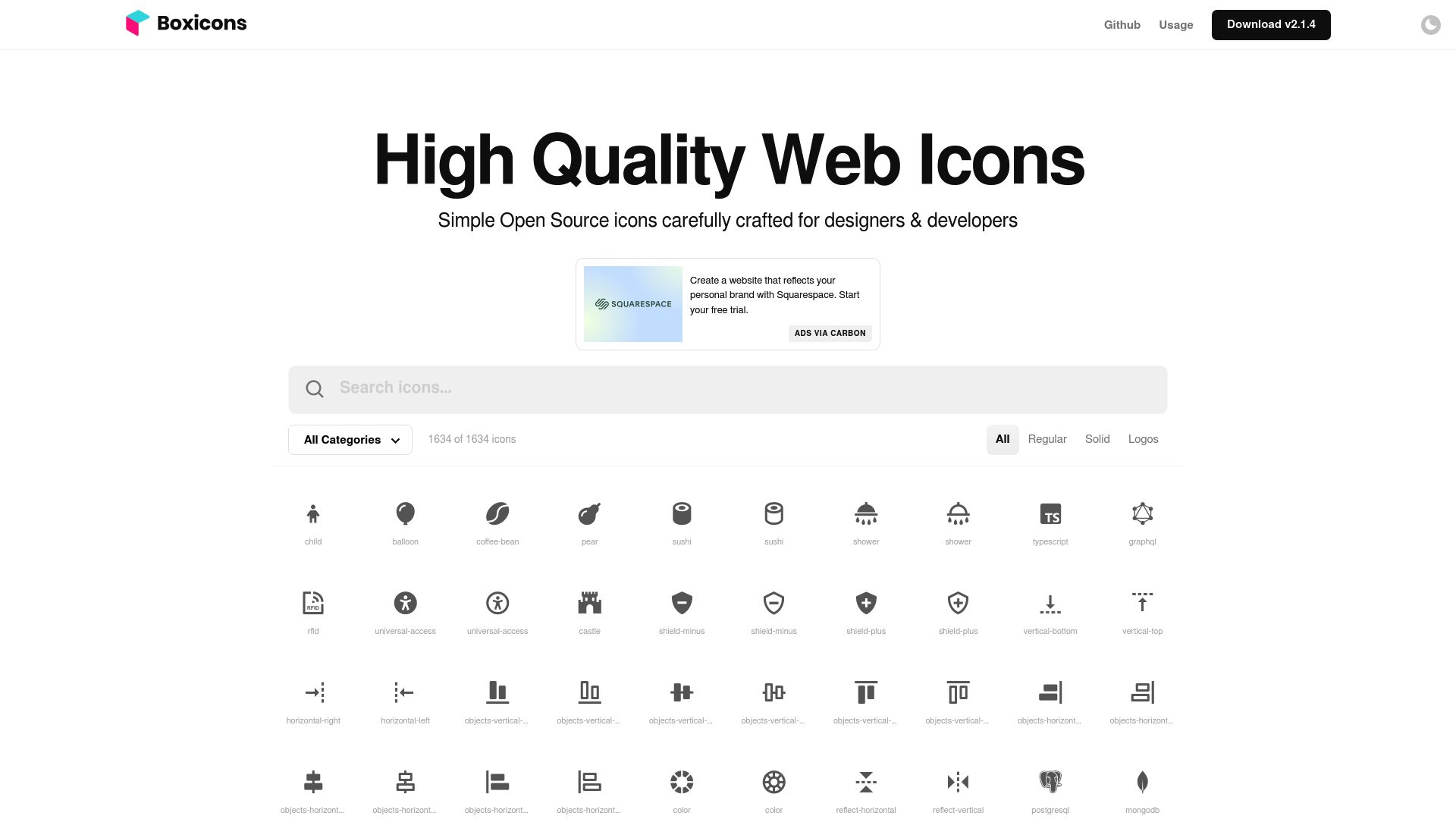 Boxicons : Premium web friendly icons for free