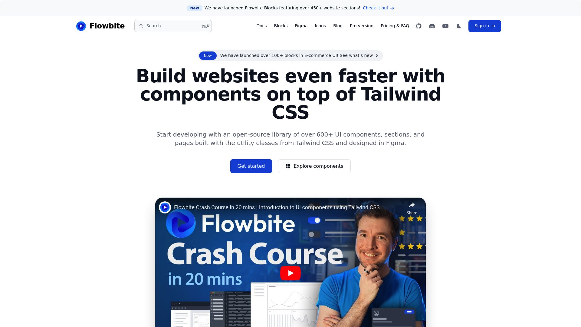 Flowbite - Build websites even faster with components on top of Tailwind CSS