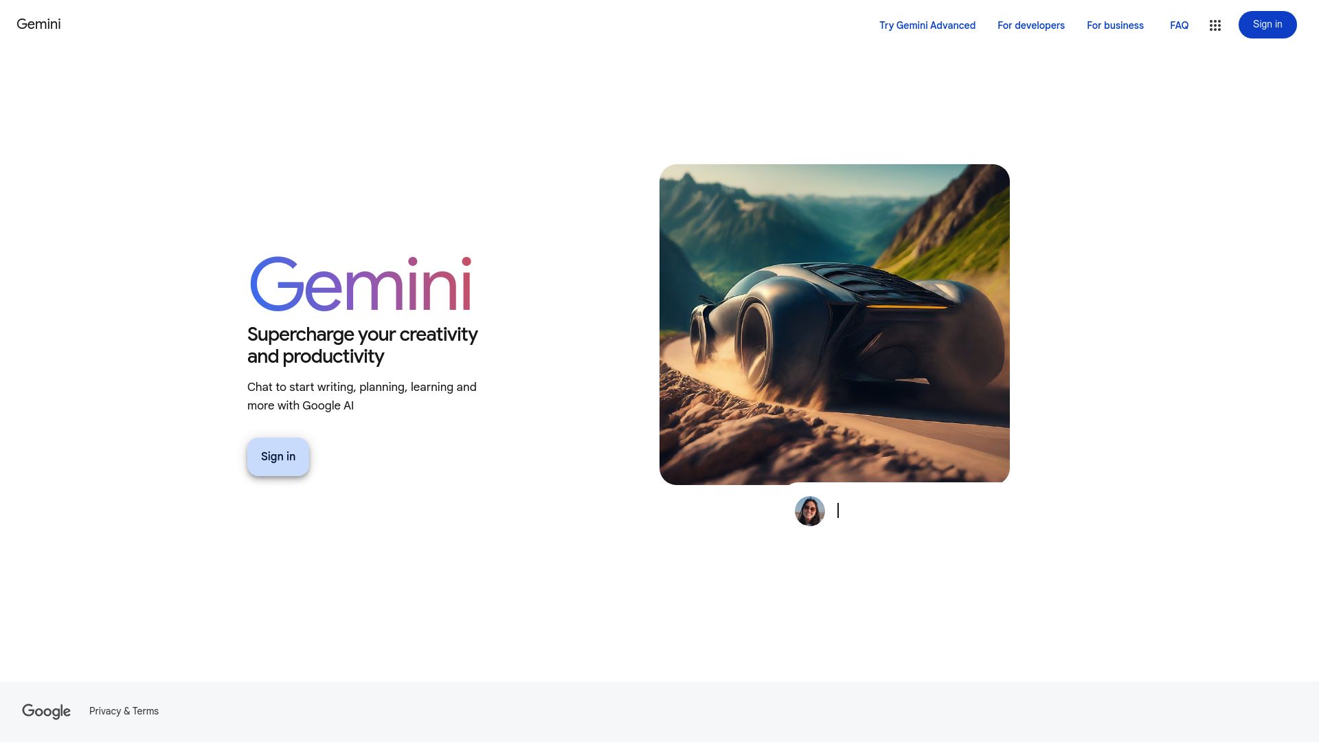 Gemini - chat to supercharge your ideas