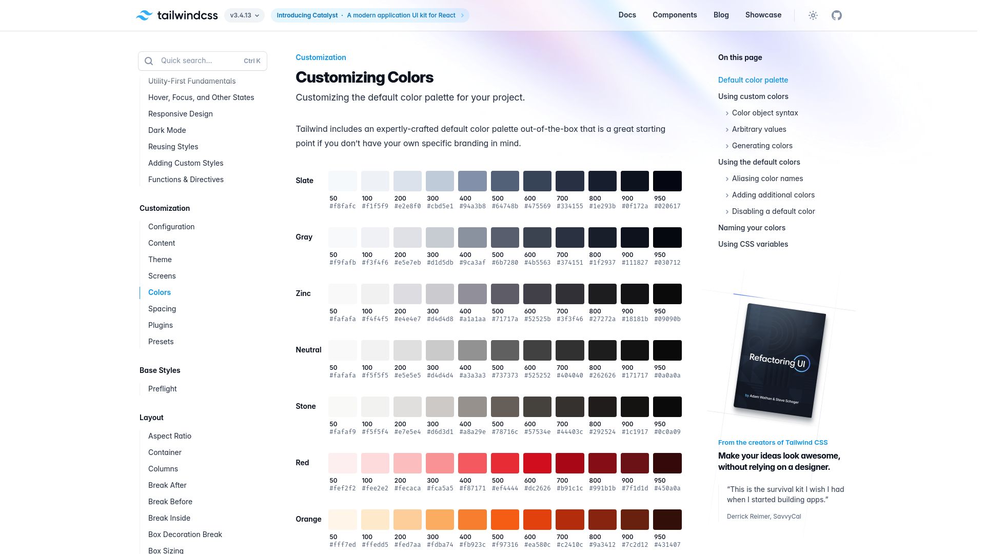 Customizing Colors - Tailwind CSS