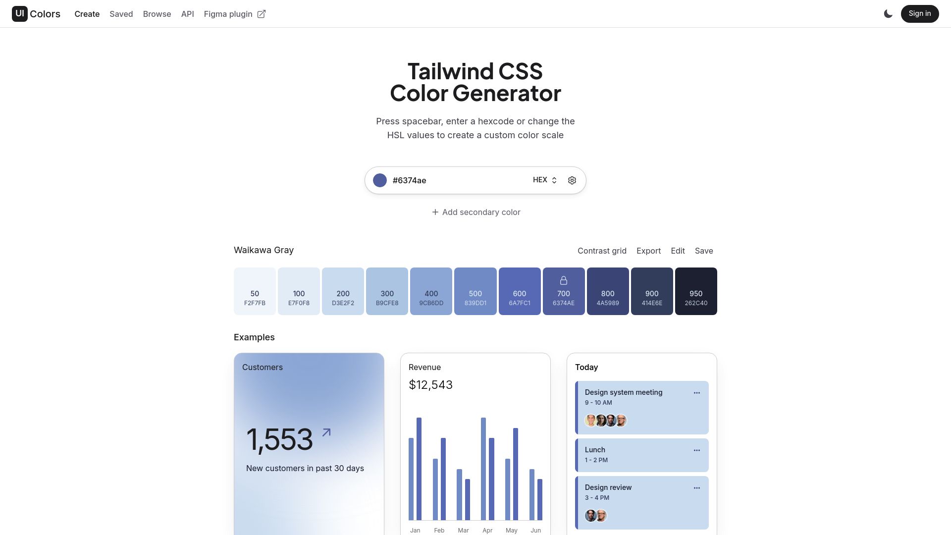 Tailwind CSS Color Generator | UI Colors