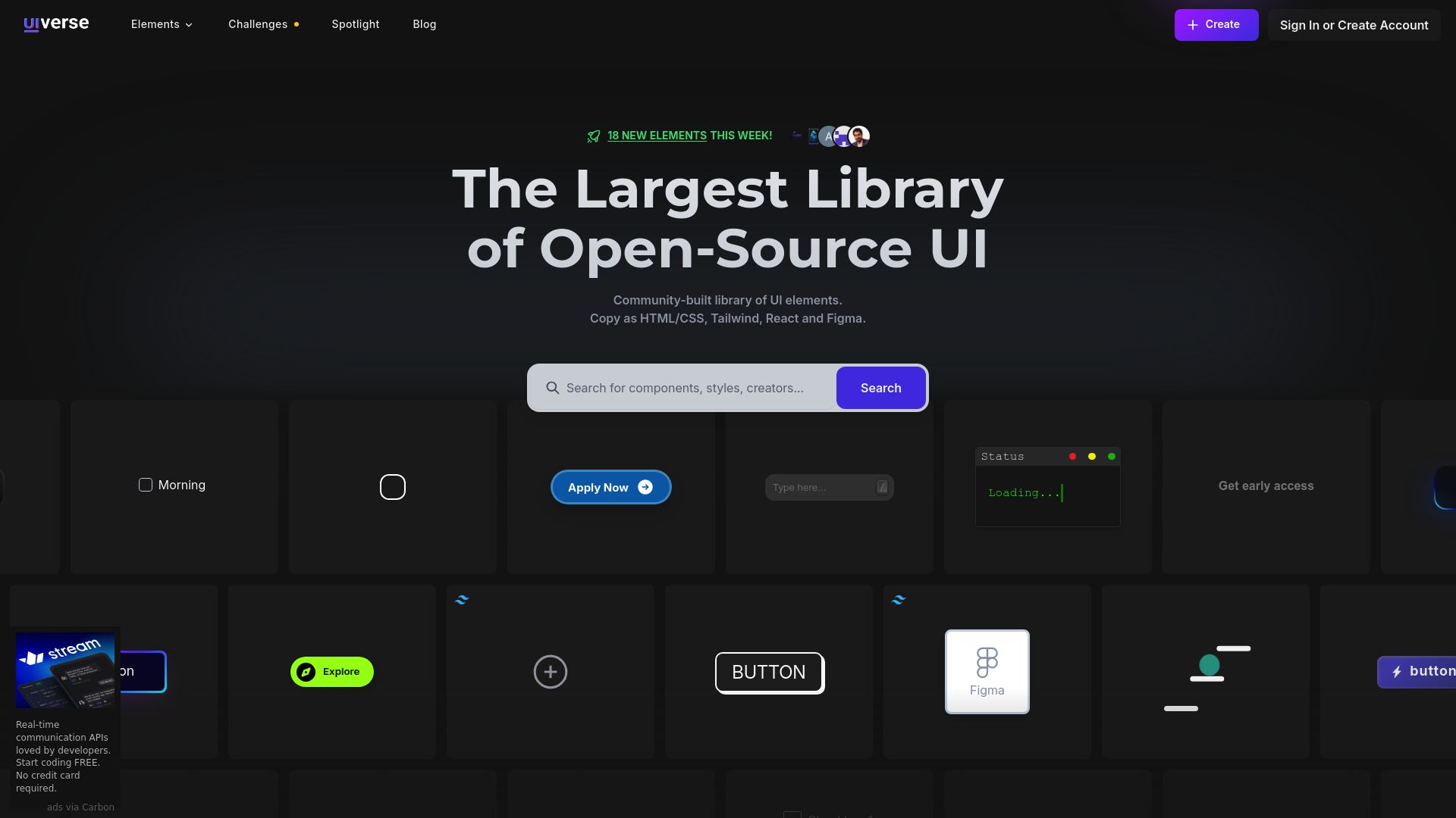 Uiverse | The Largest Library of Open-Source UI elements